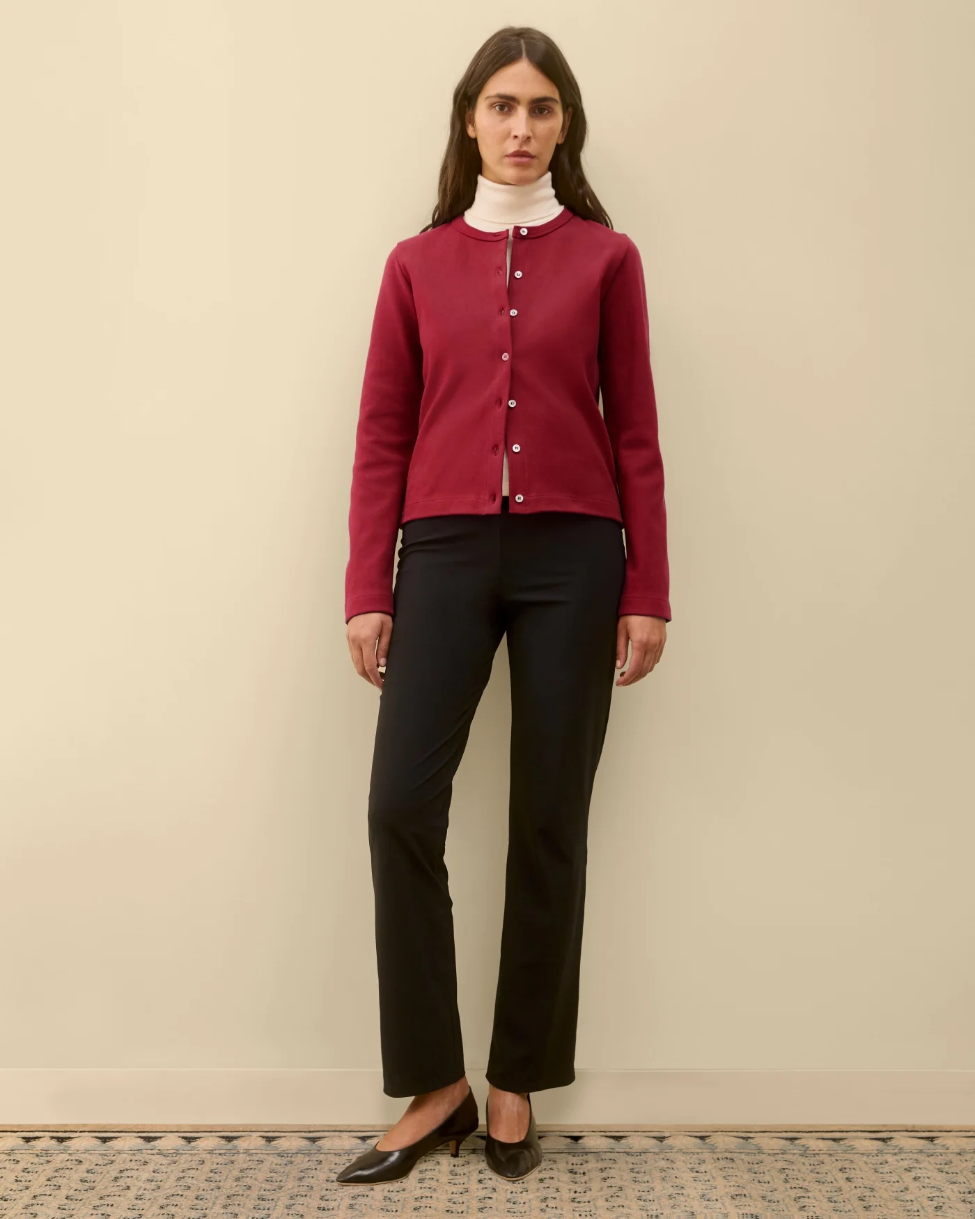 Poppy Cardigans and Dinah Turtlenecks
